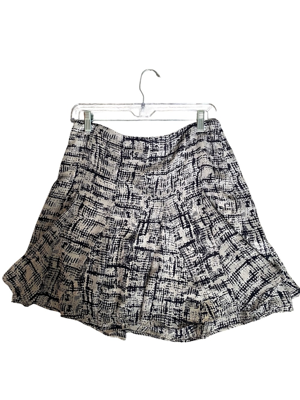 Banana Republic dark navy &  white Patterned A-Line Skirt